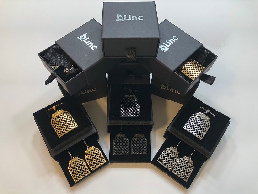 Spacex Inspired grid Fin Ear Rings and Necklace Etsy