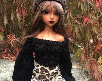 Minifee crop top, knit doll sweater, 1/4 scale doll clothes