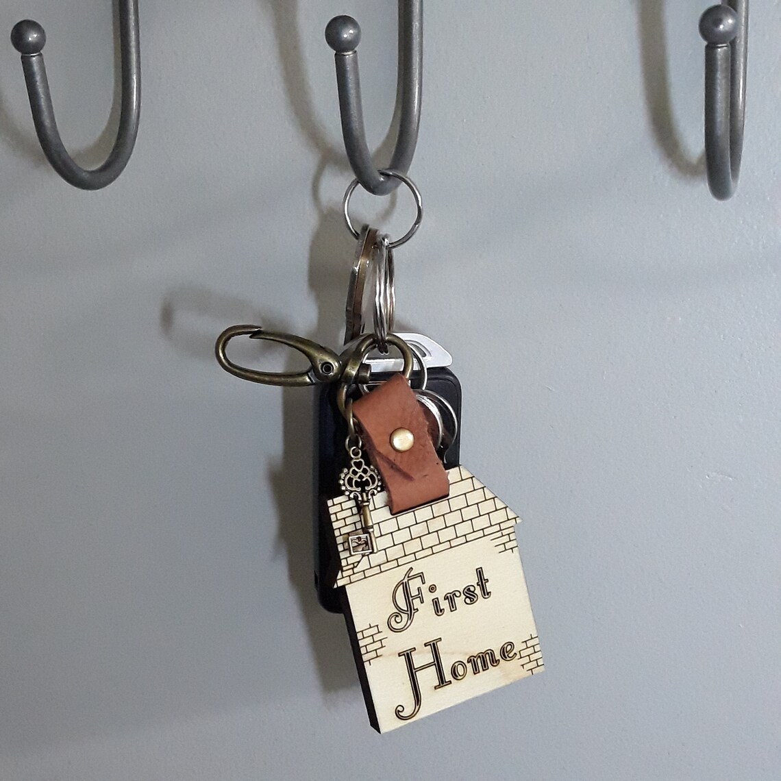 Persoanlized New Home Keychain First Home Keychain Custom Etsy