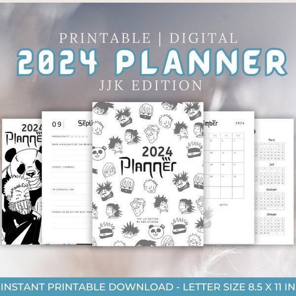 Calendar 2025 Anime Printable Etsy