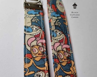 Ren und Stimpy Schlüsselanhänger Handarbeit | Armband | Schlüsselhalter | Schlüsselanhänger | Charakter Schlüsselanhänger