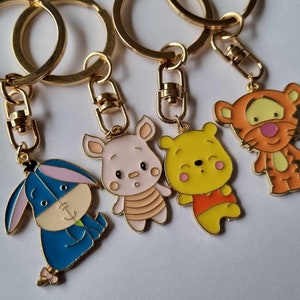 Portachiavi Pooh e amici / Portachiavi Disney / Ciondolo per borsa / Portachiavi / Fatto a mano / Idee regalo / Portachiavi carini