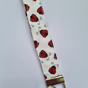 Glitter Ladybird Key fob | Handmade | Wristlet | Fabric Key fob | Key Holder | Wrist strap key holder