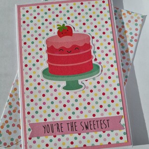 Você é o cartão de aniversário mais doce | Porta-cartões-presente | Cartões feitos à mão | Cartão dobrável extravagante | Cartões fofos
