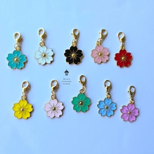Sakura flower charms | Bracelet Charm | Airpods Charm |Planner Charm | Zipper Pulls | Clip on Charms |Cute Charms