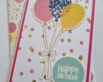 Balloon Happy Birthday card | Gift card holder | Handmade cards | Fancy fold card | Cute cards | Happy Birthday | Make a wish