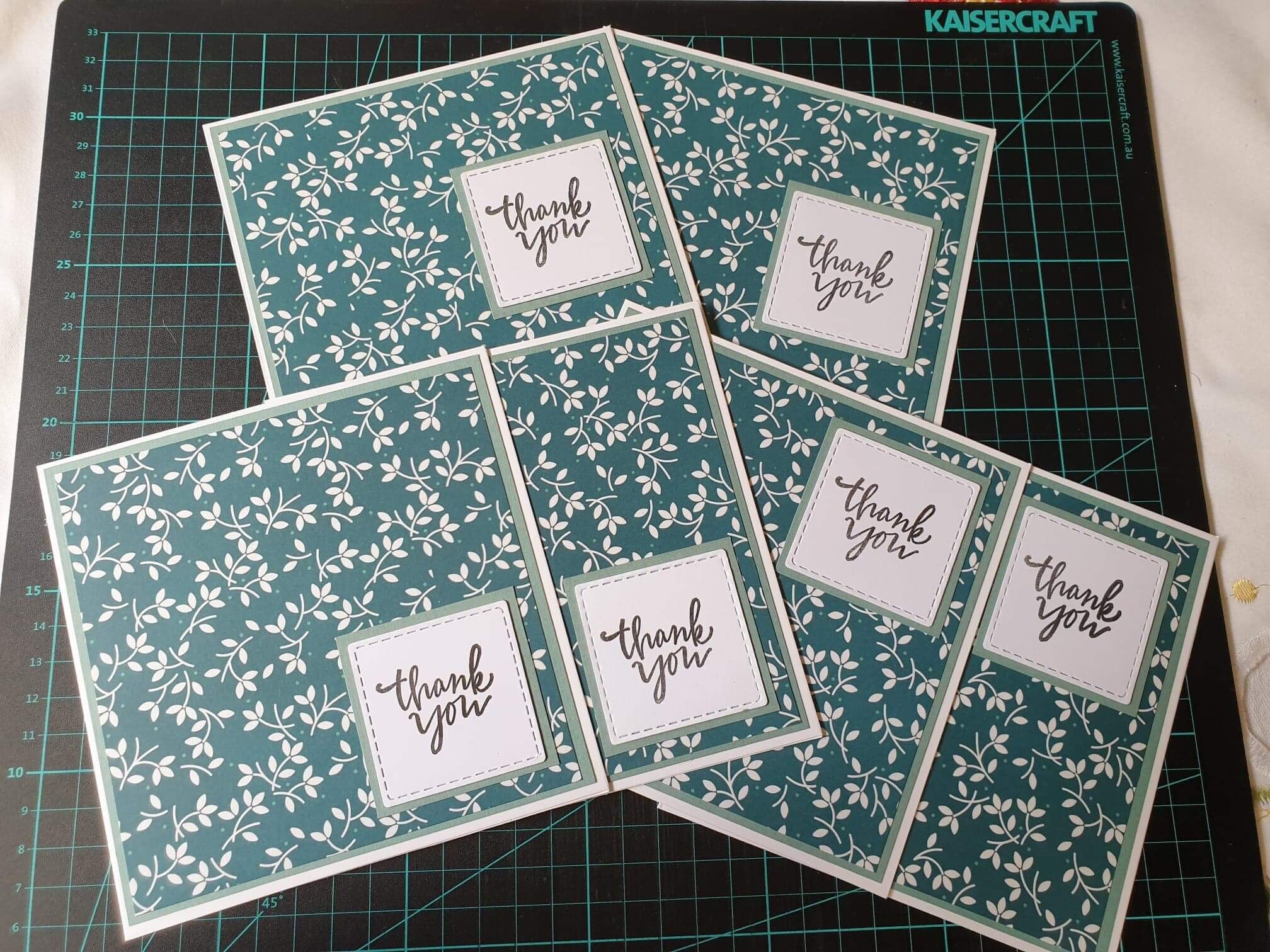 Set of 6 Thank You Cards Blank Cards Handmade Elegant - Etsy
