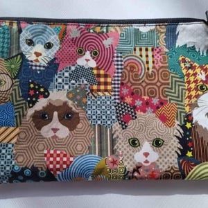 Cat zipper pouch | Pencil case | Handmade | Cosmetics pouch | Cute stationary | Gift Ideas