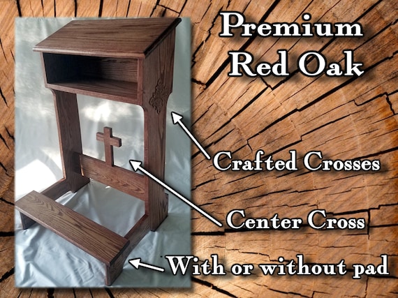 Premium Oak Prayer Kneeler Kneeling Bench Catholic Home Altar Etsy