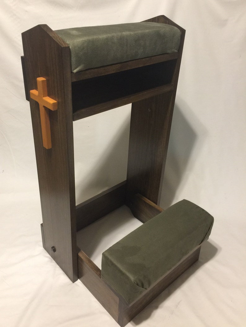 Cushioned Top Prayer Kneeler Kneeling Bench Catholic Home Etsy
