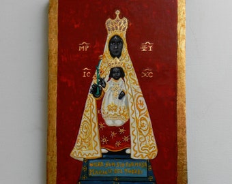 Our Lady of Tindari hand painted