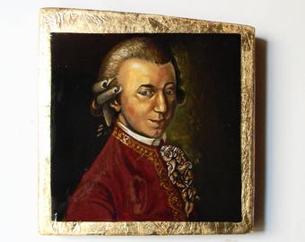 Mozart's portrait, hand painted copy