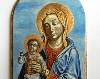 after Vincenzo Foppa - Virgin and Child hand painted