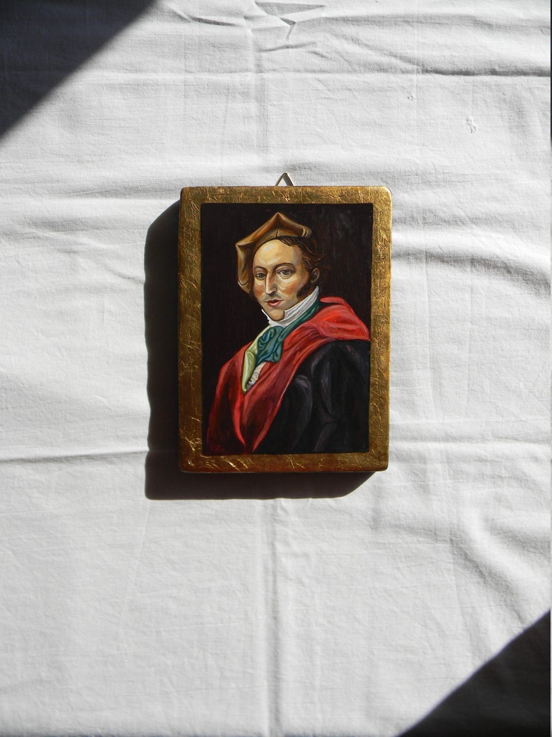 Ritratto di Rossini copia dipinta a mano image 0