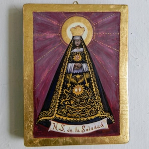 Our Lady of Soledad, hand painted