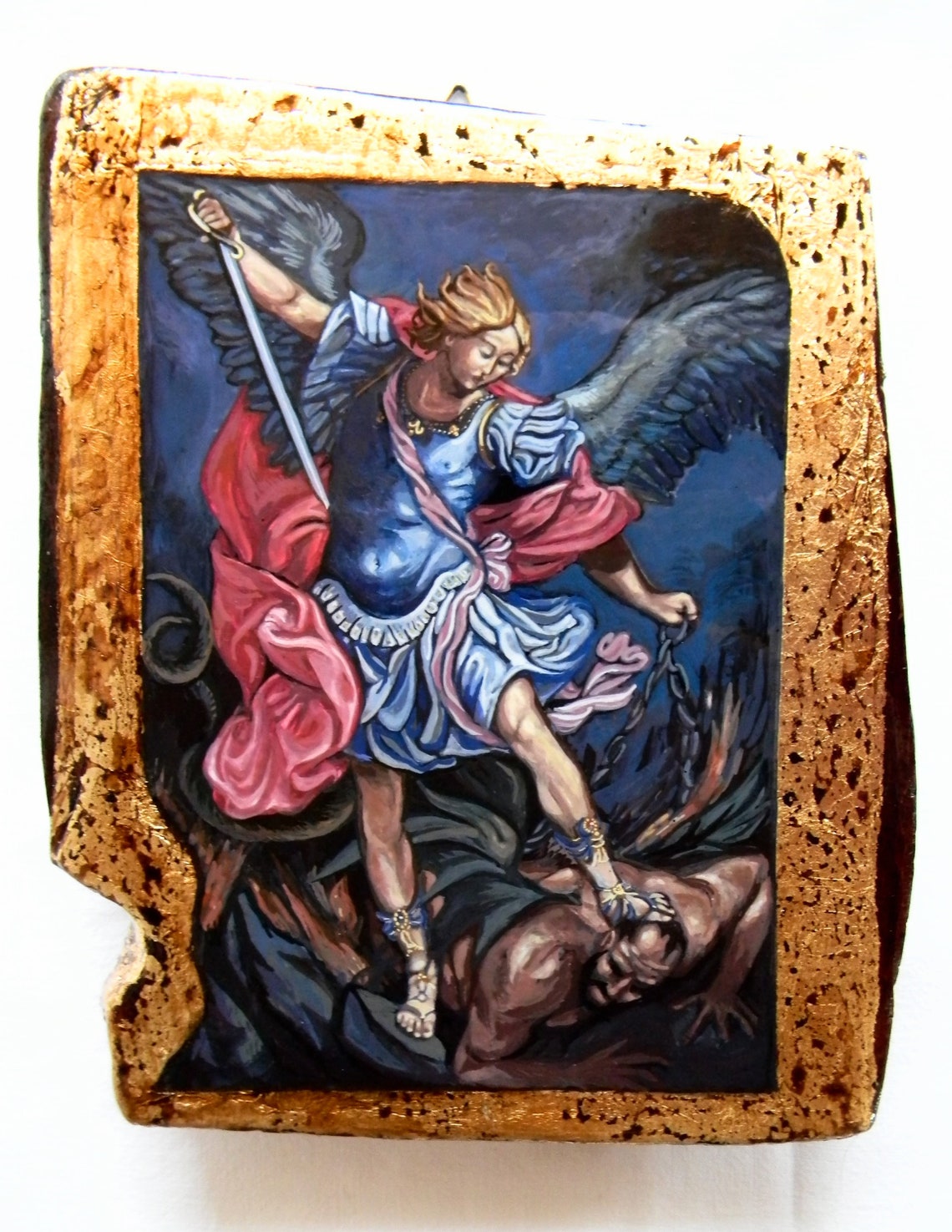 saint-michael-the-archangel-after-guido-reni-hand-painted-etsy