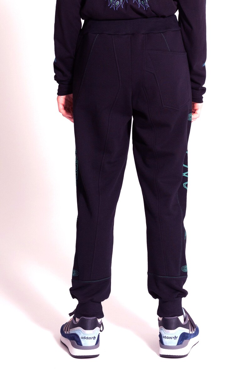 Supernaturale Joggers Track Pants Cotton Relaxed Weekend Festival Baggy Black Pants Trackies Printed image 2