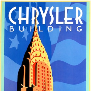 Edificio Chrysler. Póster de arquitectura y viajes.