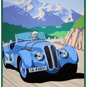 BMW 328 1938 Classic car print