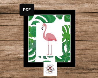PDF PATROON Kabeljauw 23 Flamingo kruissteekpatroon Veroidea Puntocroce