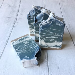 Stormy Seas Natural Soap - Solid Shower Gel - Handmade Soap - Vegan Soap - Eco Friendly Soap - Sea Soap - Artisan Soap - Palm Free Soap