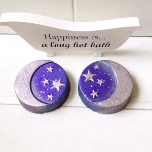 Moon & Stars Bath Bomb- Plastic Free Bath Bomb - Vegan Bath Bomb - Plastic Free Gift - Eco Friendly - Moon Bath Bomb - Space Bath Bomb