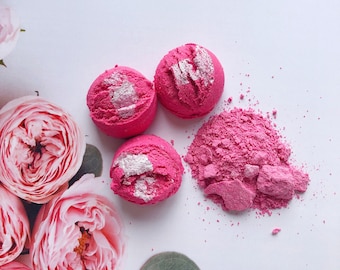Bubble Crumble Velvet Rose - Bubble Bar - Solid Bubble Bath - Plastic Free Bubble Bath -Bubble Bath - Vegan Bubble Bath