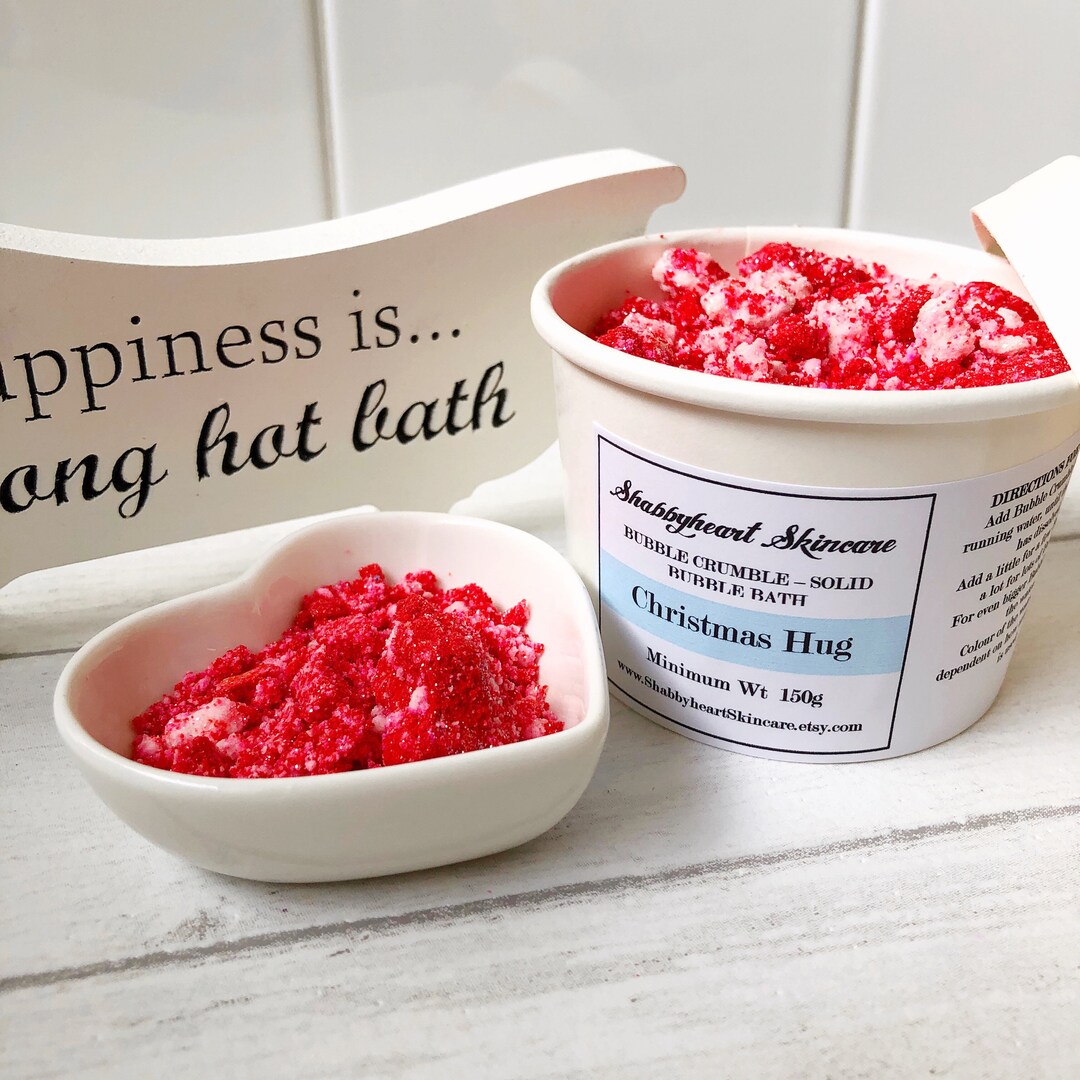 Bubble Crumble Christmas Hug Bubble Bar Solid Bubble Bath Plastic Free ...