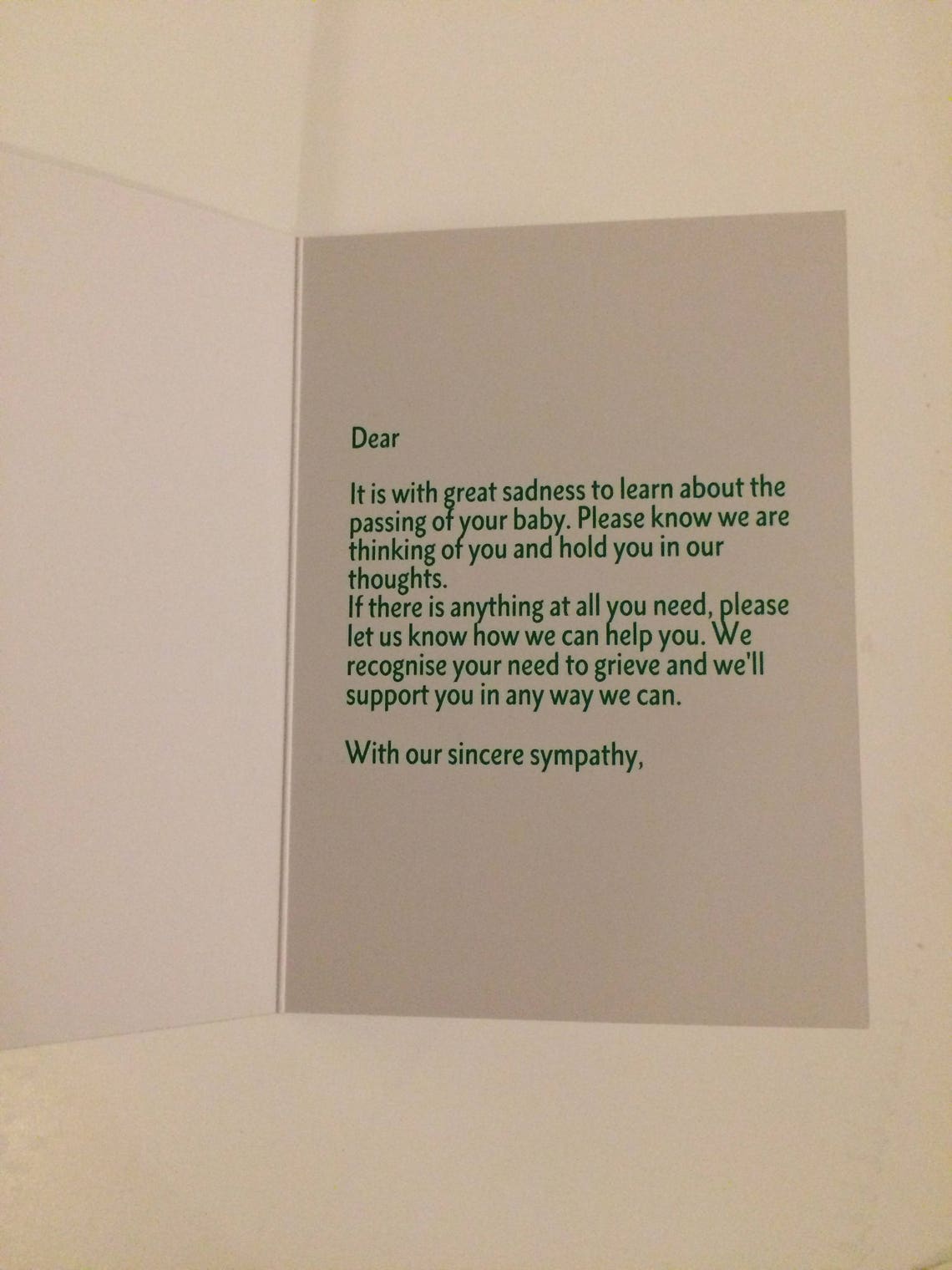 Miscarriage Sympathy Card Condolences Card for Miscarriage | Etsy