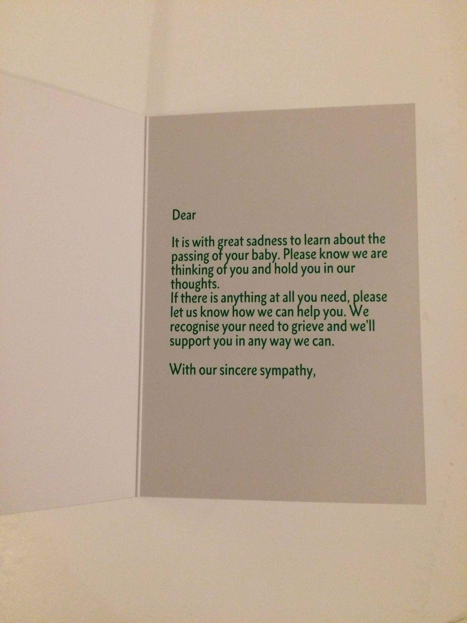 Miscarriage Sympathy Card Condolences card for Miscarriage Etsy