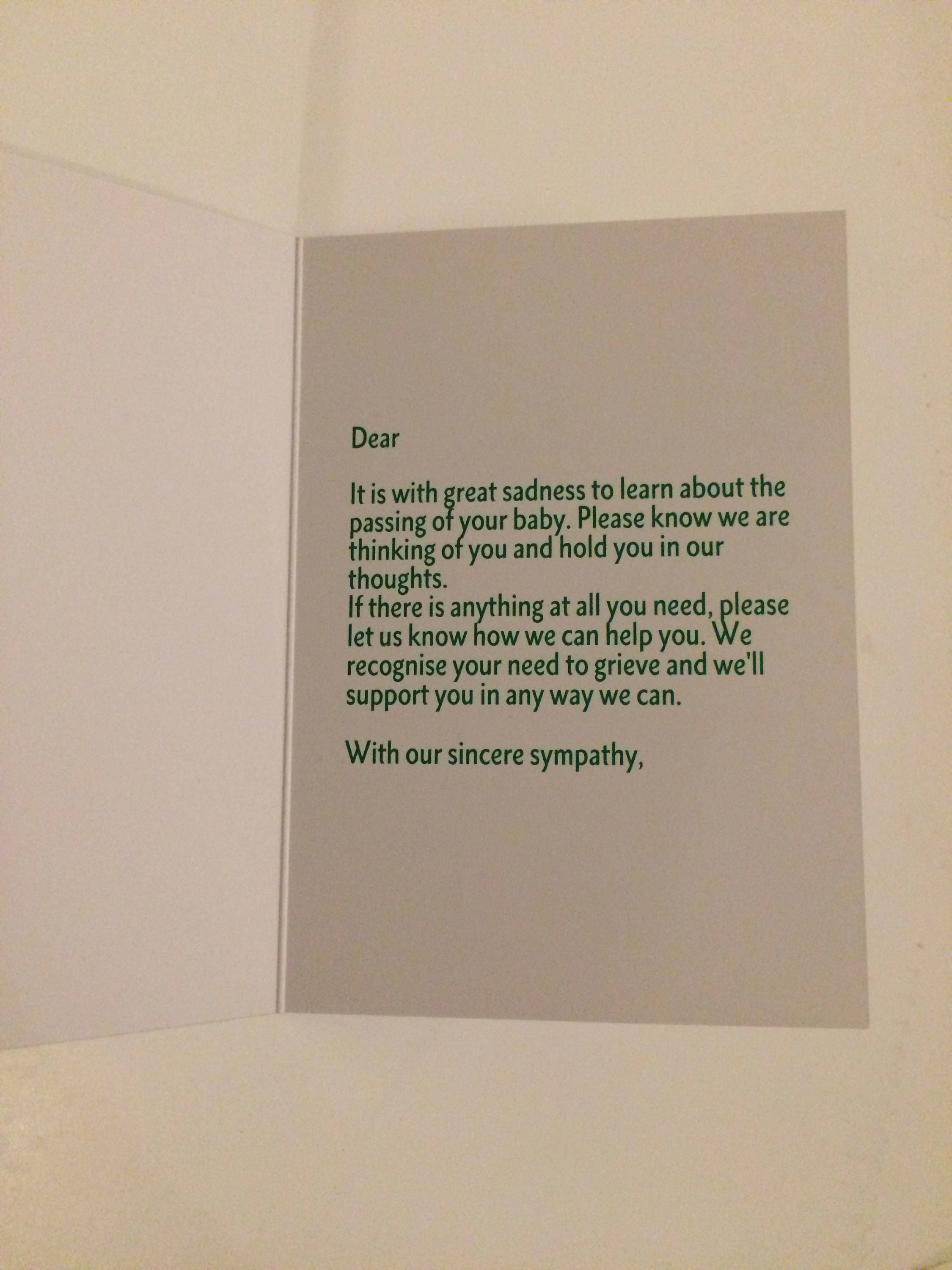 Miscarriage Sympathy Card Condolences card for Miscarriage  Etsy