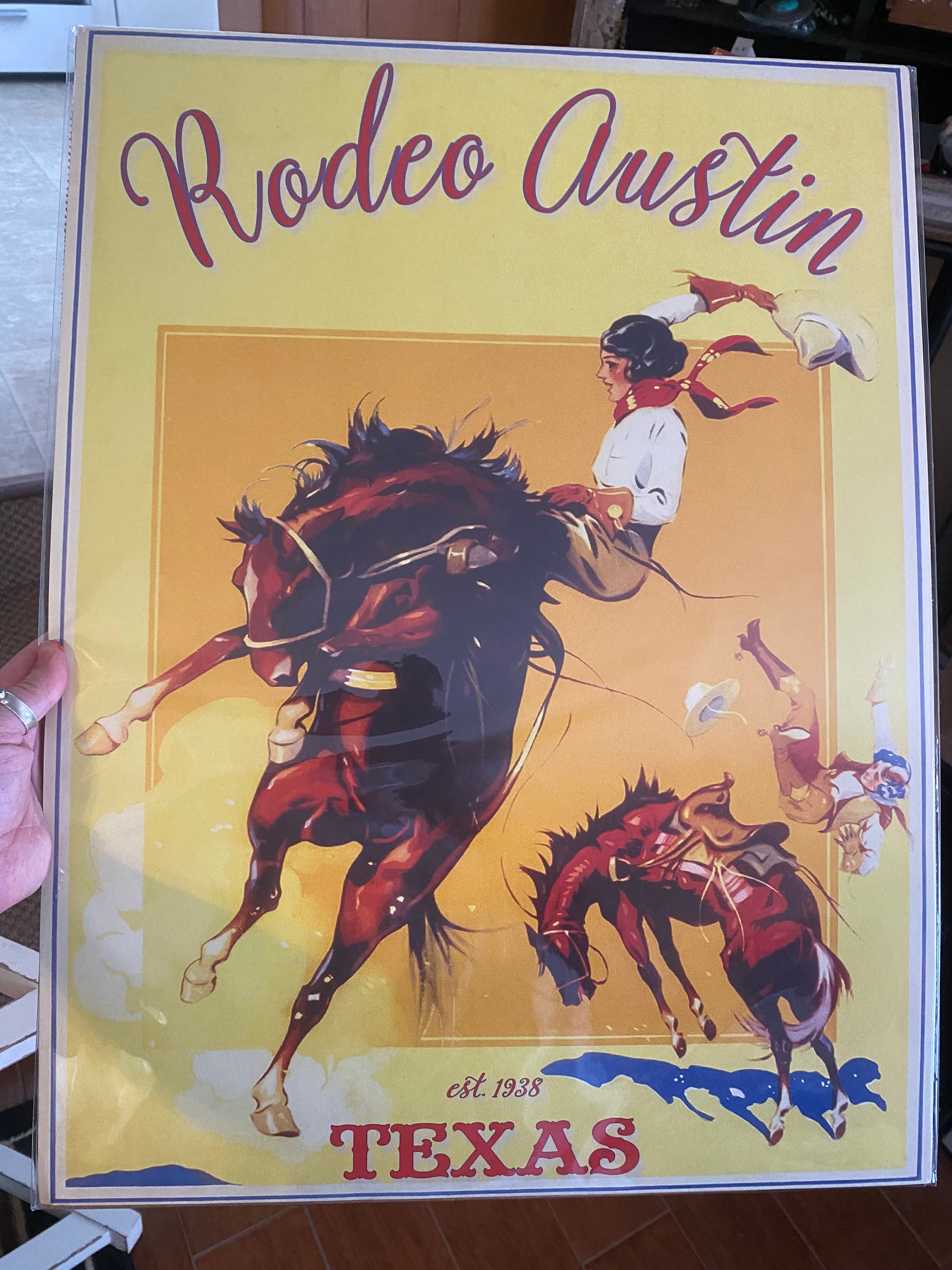 18”x24“ Vintage Rodeo Poster Prints** Made to Order, Please Allow 1-2 ...
