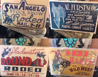 12”x18” Horizontal Vintage Rodeo Posters Preorder** will ship in 2-3 weeks