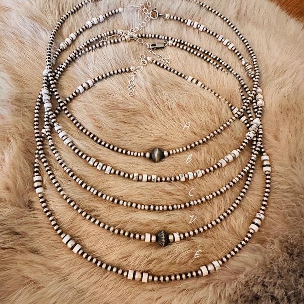 White Buffalo Navajo Pearl Chokers **made to order please allow 1-2 weeks