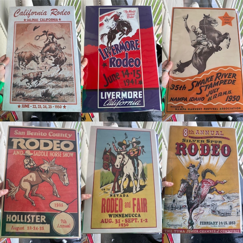 12”x18” Vintage Rodeo Posters Preorder** Will Ship in 2-3 Weeks - Etsy