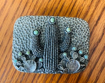 Cactus Belt Buckle- preorder, please allow 1-2 weeks