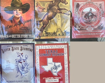 18”x24“ Vintage Rodeo Poster Prints** made to order, please allow 1-2 weeks
