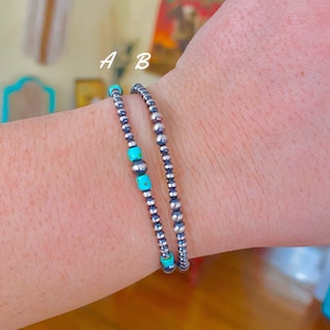 Adjustable 3mm Navajo Pearl Bracelets ** made to order