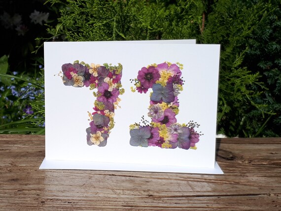 80th Birthday Card To Someone Special - Floral 80th Birthday Card - Option To Add A Personalised Printed Message Inside - Canada