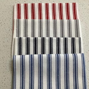 Ticking fabric, Fabric bundle, Slow stitch fabric, Stripe fabric, 4 pieces.
