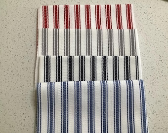 Tecido riscado, Pacote de tecidos, Tecido ponto lento, Tecido listrado, 4 peças.