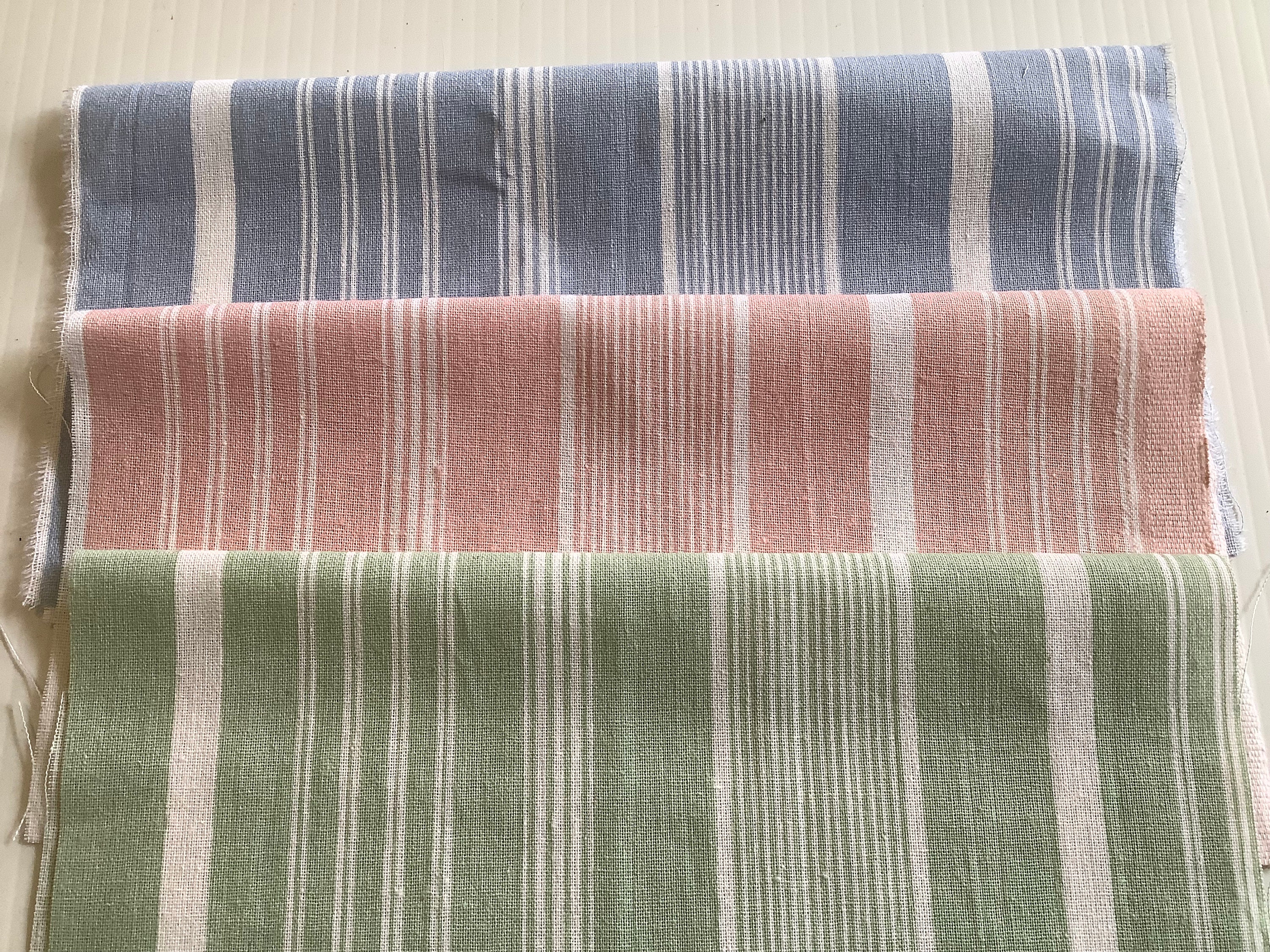 Striped Upholstery Fabric, Velvet Look Fabric by Yard, Boho Fabric