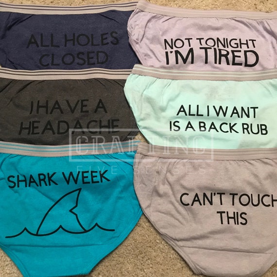Sassy Personalized Period Panties-bridal Shower Gift-funny - Etsy Sassy Personalized Period Panties-bridal Shower Gift-funny - Etsy