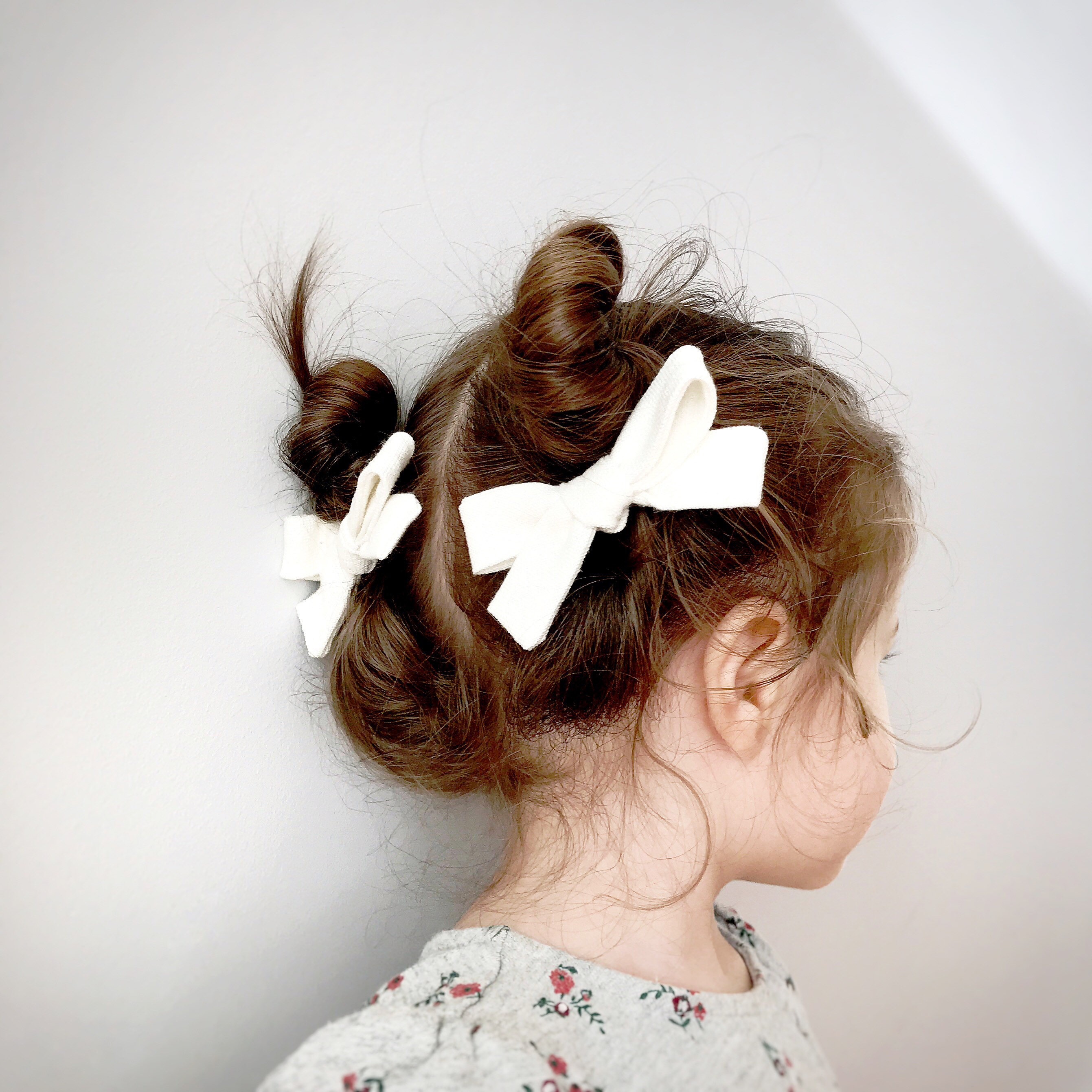 Linen Bow Clips Baby Girl Clips Baby Barrettes Baby Bows Etsy