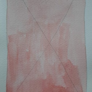 Zuhause, Aquarell und Bleistift auf Papier