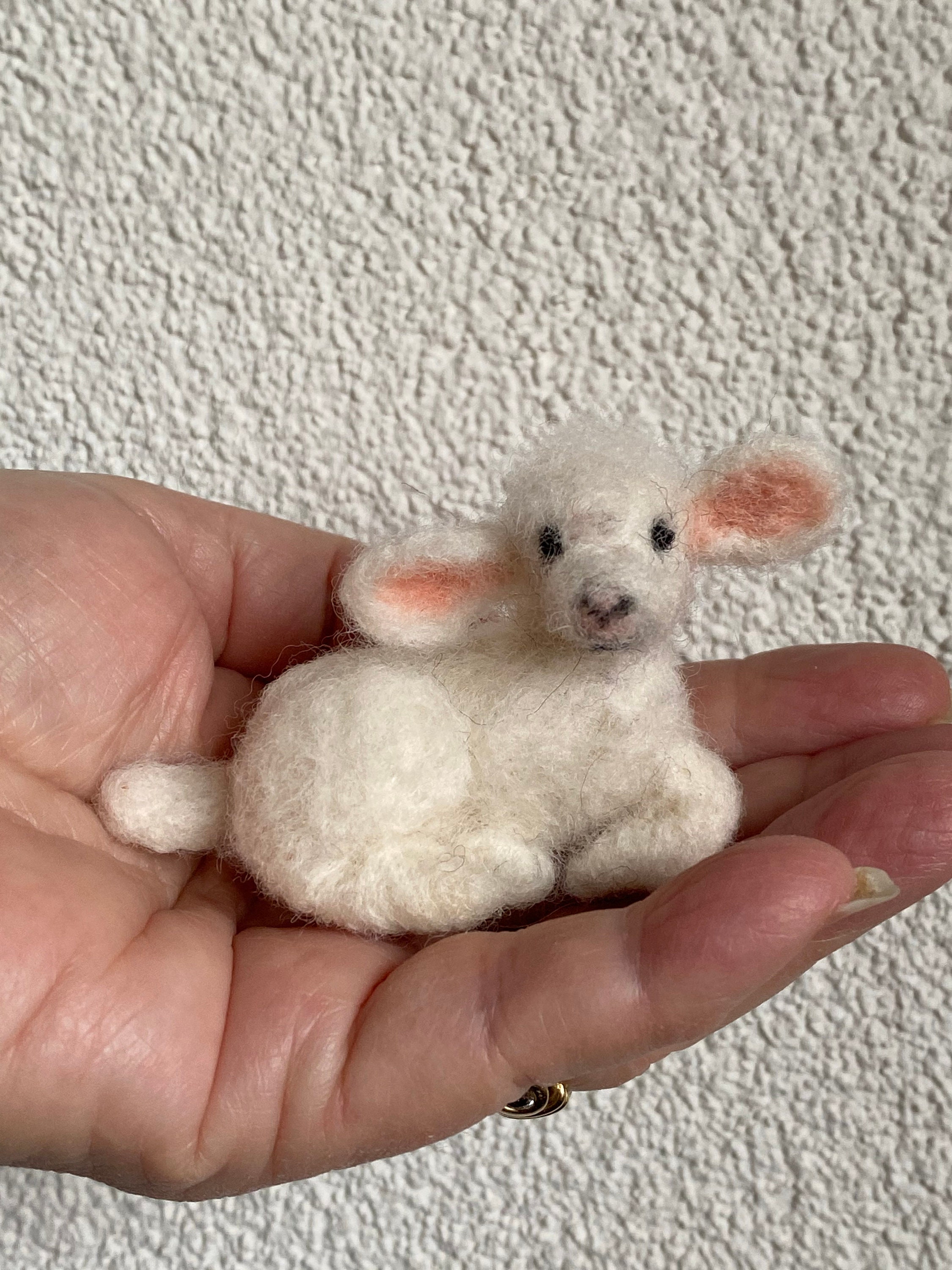 Needle Feltedfelted Lambminiature Lamb Etsy UK