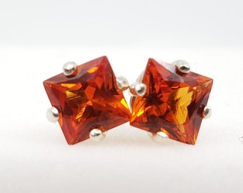 Sodalite and Coppered Hematite Earrings Enameled Copper