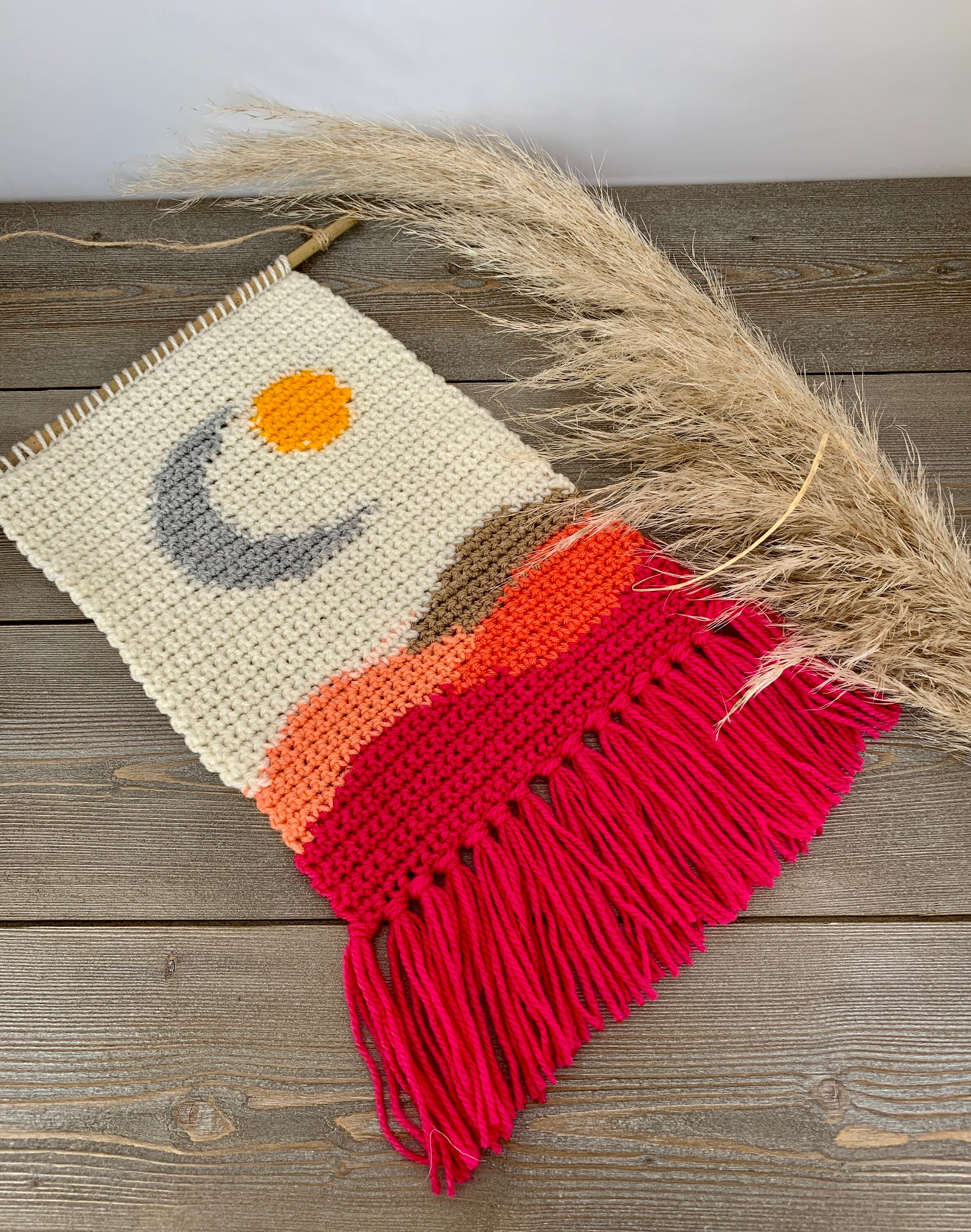 Tapisserie Murale Au Crochet 100% Fait Main