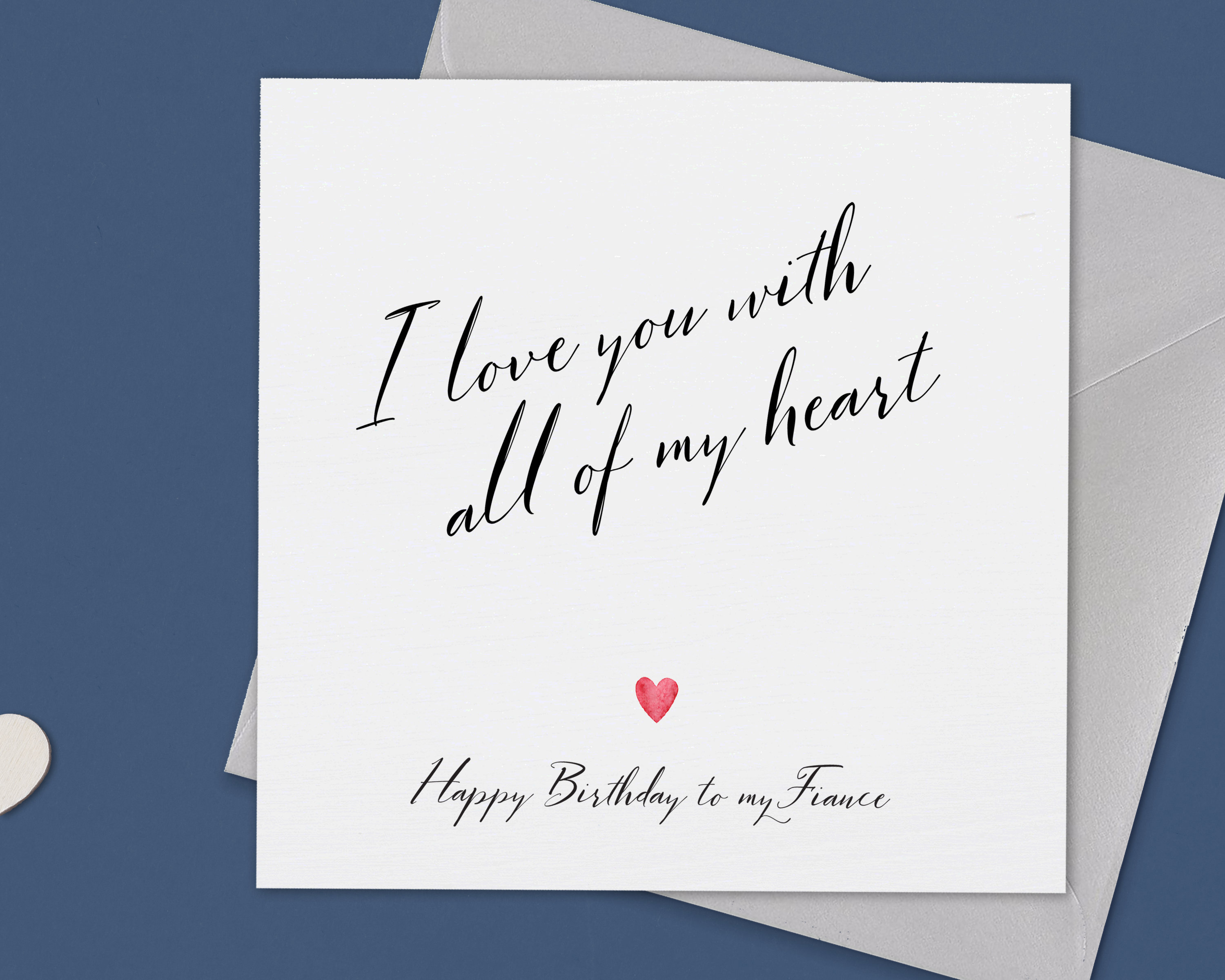Fiance Birthday Card Birthday Card Fiance Husband To Be Etsy
