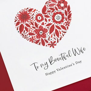 Valentine's Card Poem For Wife, Valentine's Card For Wife, Personalised Valentine's Day Card, Valentines Cards, VALENTINE'S DAY, For Wife